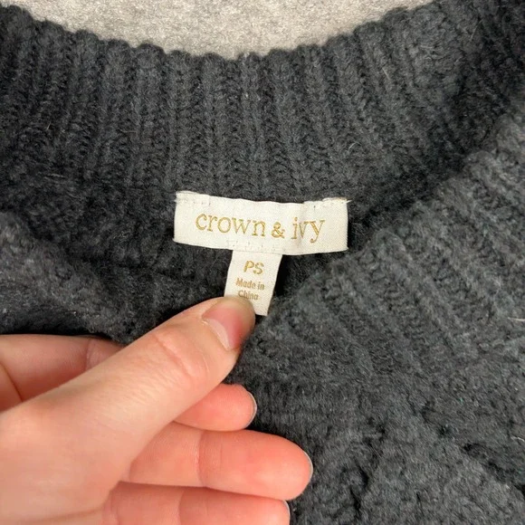 Crown and Ivy Knit Sweater Adult Small Old Money Preppy - Picture 5 of 10